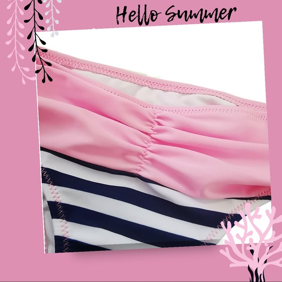 2-Pc Striped PushUp Underwire Bikini NWT - Picture 3 of 10